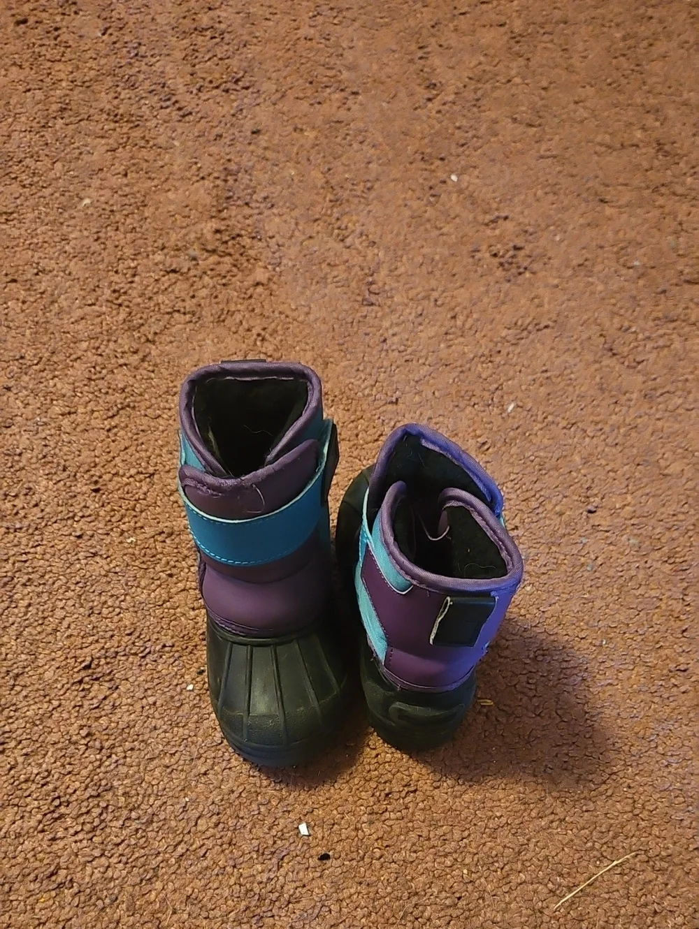 Kids Purple & Teal Winter Boots - Youth Waterproof Snow Shoes